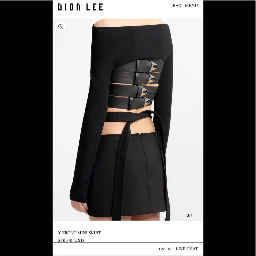 Dion Lee Y FRONT MINI SKIRT - Picture 3 of 3